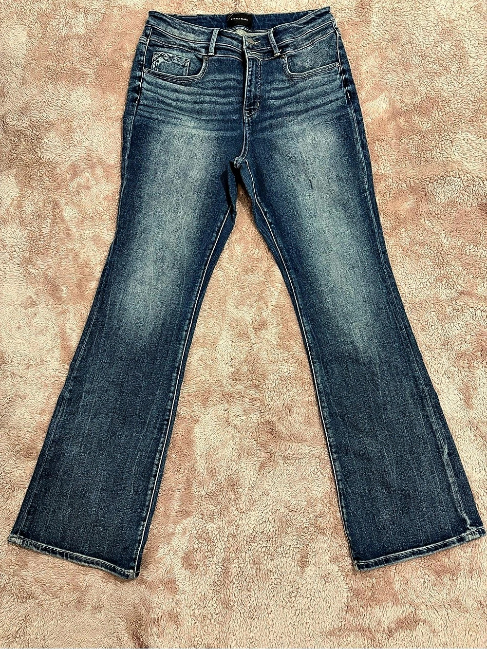 Buckle Black Bootcut Jeans Blue Waist 32 Length 34